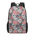 Bullseye Target Pattern Print 17 Inch Backpack