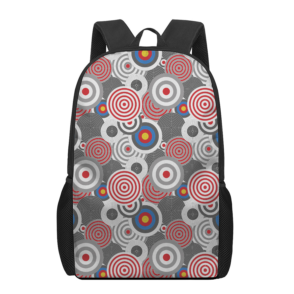 Bullseye Target Pattern Print 17 Inch Backpack