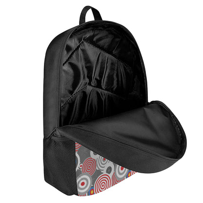 Bullseye Target Pattern Print 17 Inch Backpack