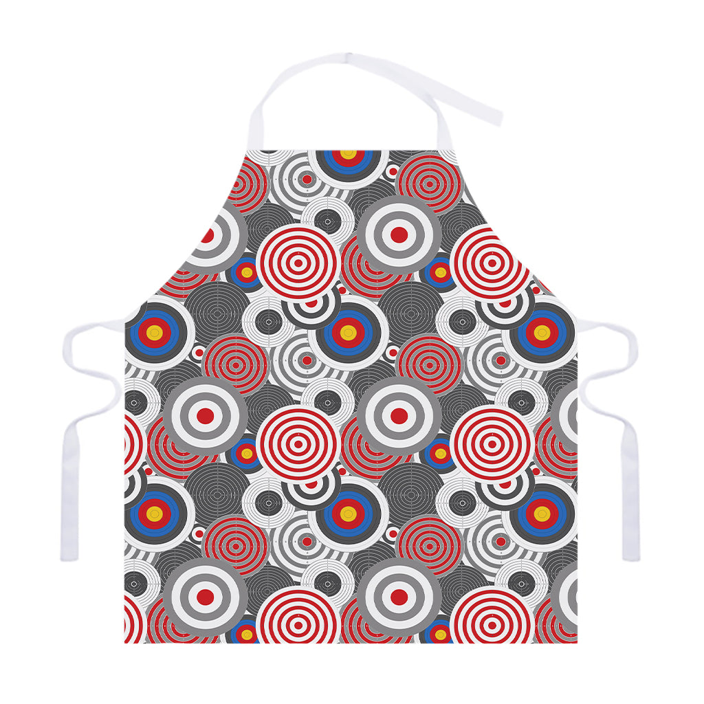 Bullseye Target Pattern Print Adjustable Apron