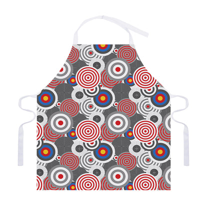 Bullseye Target Pattern Print Adjustable Apron