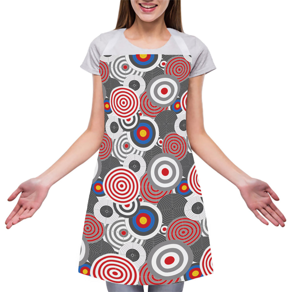 Bullseye Target Pattern Print Adjustable Apron