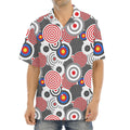 Bullseye Target Pattern Print Aloha Shirt