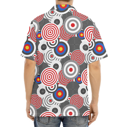 Bullseye Target Pattern Print Aloha Shirt
