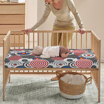 Bullseye Target Pattern Print Baby Crib Sheet