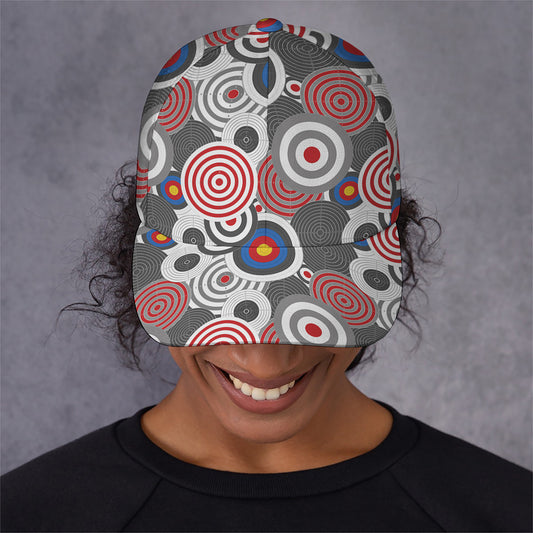 Bullseye Target Pattern Print Baseball Cap