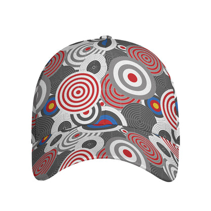 Bullseye Target Pattern Print Baseball Cap