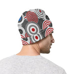 Bullseye Target Pattern Print Beanie