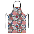 Bullseye Target Pattern Print Bib Apron With Pocket