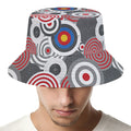 Bullseye Target Pattern Print Bucket Hat