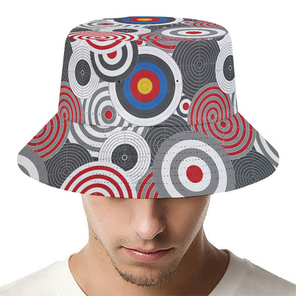 Bullseye Target Pattern Print Bucket Hat