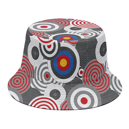Bullseye Target Pattern Print Bucket Hat