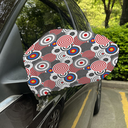 Bullseye Target Pattern Print Car Side Mirror Covers