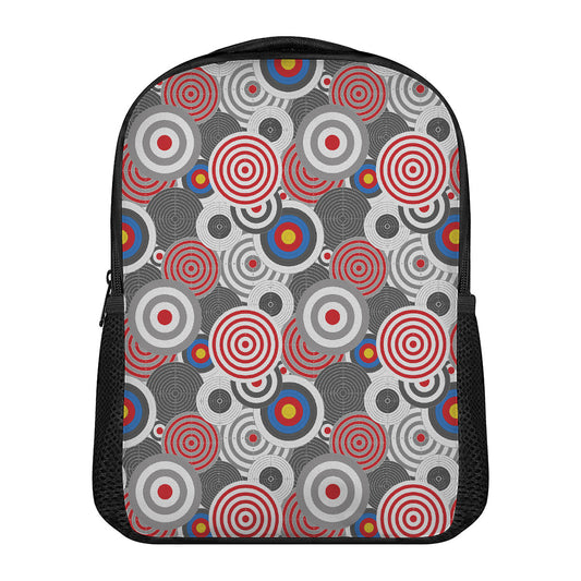 Bullseye Target Pattern Print Casual Backpack