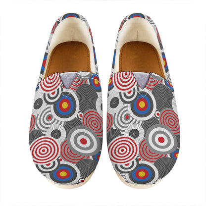 Bullseye Target Pattern Print Casual Shoes