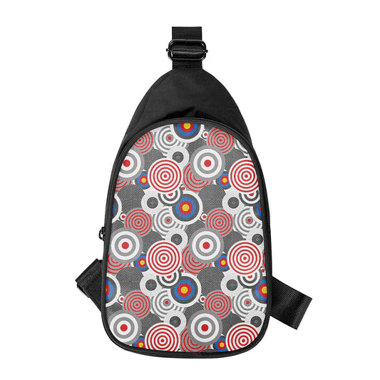 Bullseye Target Pattern Print Chest Bag