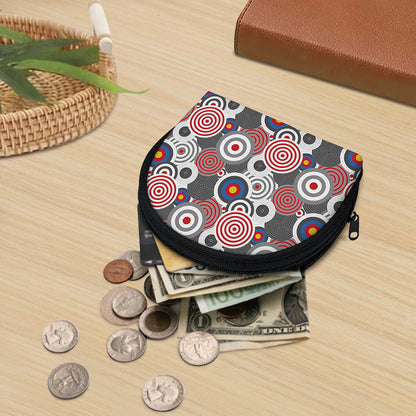 Bullseye Target Pattern Print Coin Purse