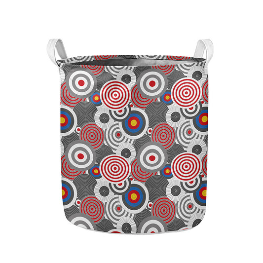 Bullseye Target Pattern Print Collapsible Laundry Basket