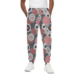 Bullseye Target Pattern Print Cotton Pants