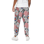 Bullseye Target Pattern Print Cotton Pants