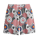 Bullseye Target Pattern Print Cotton Shorts