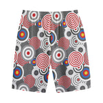 Bullseye Target Pattern Print Cotton Shorts