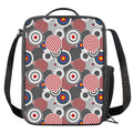 Bullseye Target Pattern Print Crossbody Lunch Bag