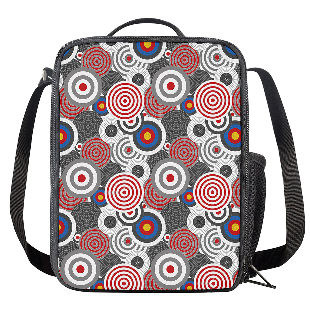 Bullseye Target Pattern Print Crossbody Lunch Bag