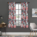 Bullseye Target Pattern Print Grommet Curtain Panels