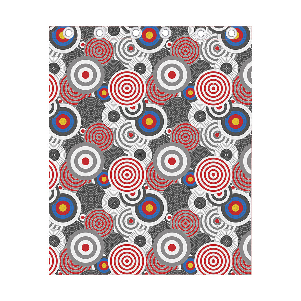 Bullseye Target Pattern Print Curtain