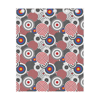 Bullseye Target Pattern Print Curtain