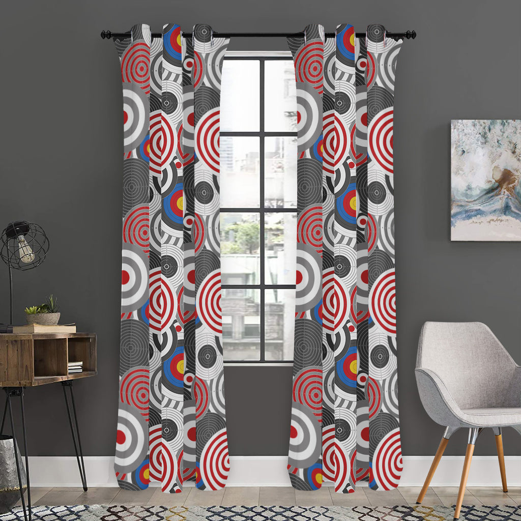 Bullseye Target Pattern Print Curtain