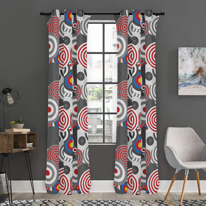 Bullseye Target Pattern Print Curtain