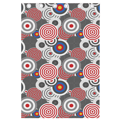 Bullseye Target Pattern Print Curtain