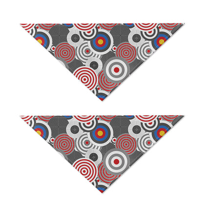 Bullseye Target Pattern Print Dog Bandana