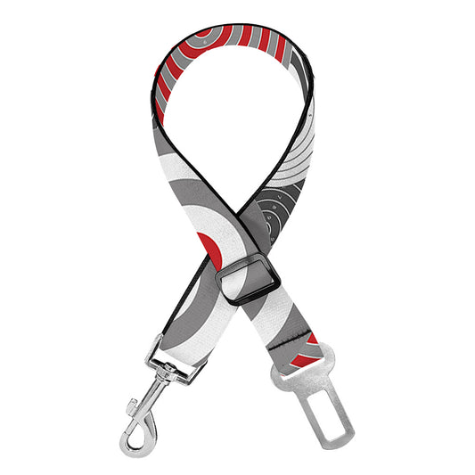 Bullseye Target Pattern Print Dog Seat Belt