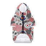 Bullseye Target Pattern Print Dog Zip Up Hoodie