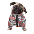 Bullseye Target Pattern Print Dog Zip Up Jacket