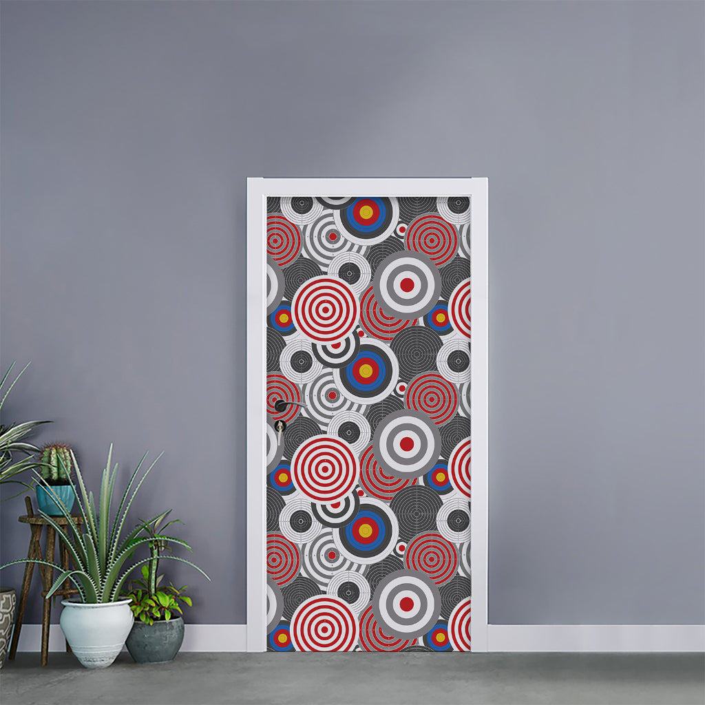 Bullseye Target Pattern Print Door Sticker