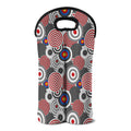Bullseye Target Pattern Print Double Neoprene Wine Tote
