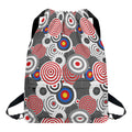 Bullseye Target Pattern Print Drawstring Backpack