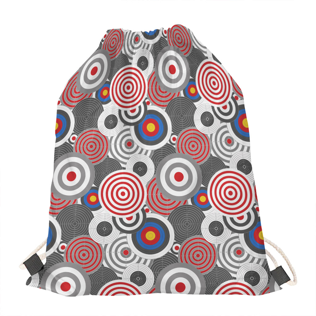 Bullseye Target Pattern Print Drawstring Bag