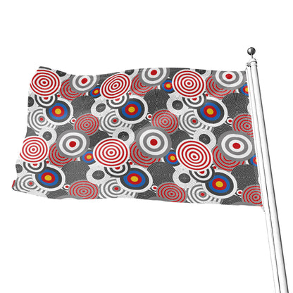 Bullseye Target Pattern Print Flag
