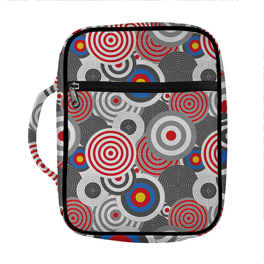 Bullseye Target Pattern Print Front Pocket Bible Bag