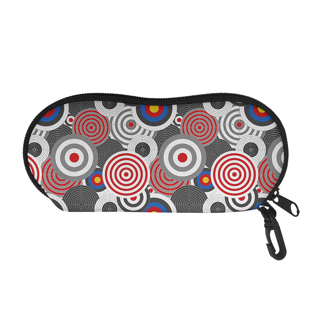 Bullseye Target Pattern Print Glasses Case