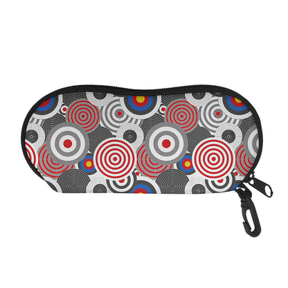 Bullseye Target Pattern Print Glasses Case