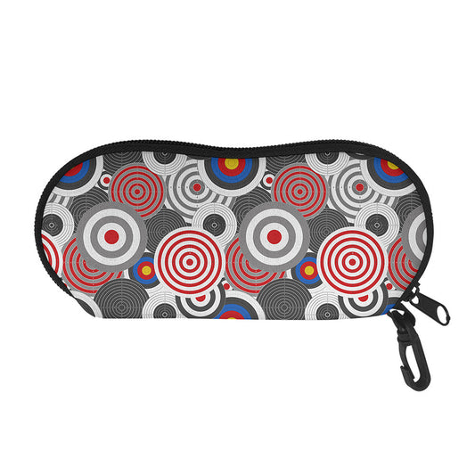 Bullseye Target Pattern Print Glasses Case