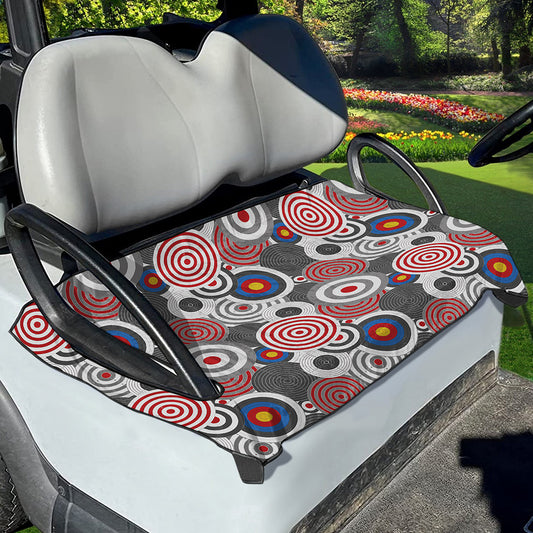 Bullseye Target Pattern Print Golf Cart Seat Cover