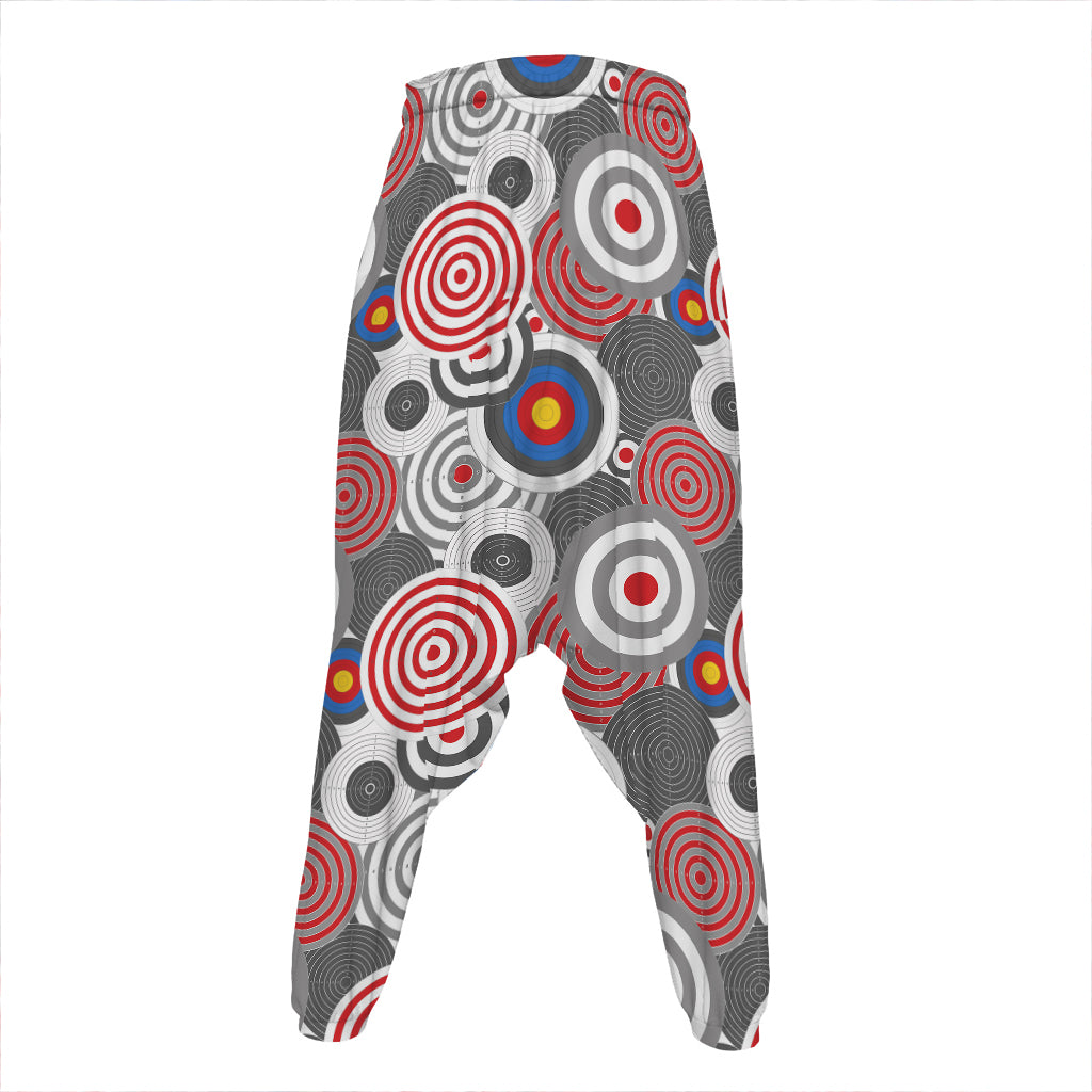Bullseye Target Pattern Print Hammer Pants