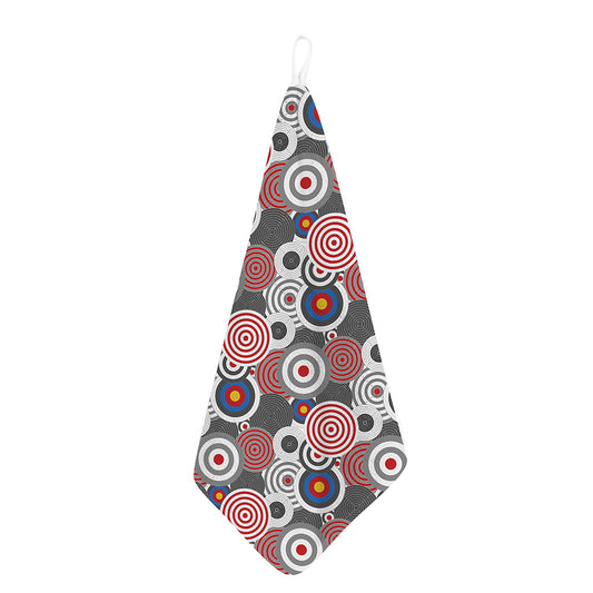 Bullseye Target Pattern Print Hand Towel